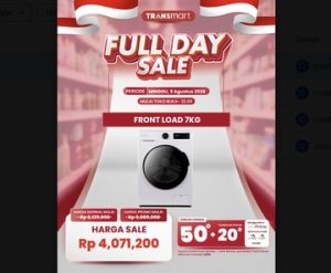 Transmart Full Day Sale 9 Agustus 2026: Promo Mesin Cuci Murah